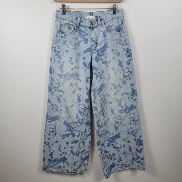 Urban Outfitters Denim - BDG Jeans Women 27 Blue Floral Low Rise Wide Leg Streetwear Boho Hippie